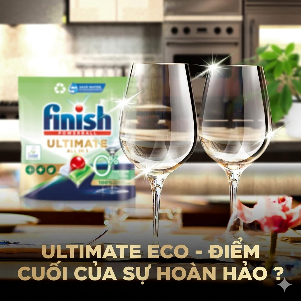 Finish Ultimate All in One 0% – Dòng viên rửa bát sinh học “Eco Performance” đáng chú ý nhất của Finish